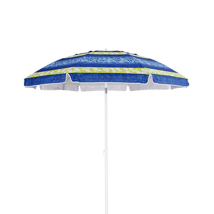 HYB1817 200cm Steel Pole Beach Umbrella with Heat Transfer Printing Fabric and UV Coating