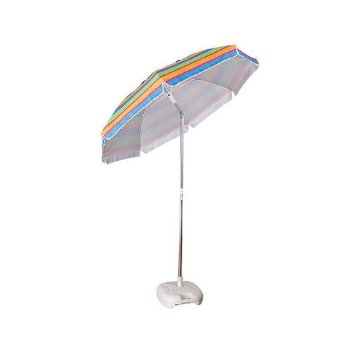 HYB1819 200cm Beach Umbrella with Aluminum Poles and 5.0mm Fiberglass Ribs and Heat Transfer Printing Fabric and UV Coating