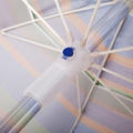 HYB1819 200cm Beach Umbrella with Aluminum Poles and 5.0mm Fiberglass Ribs and Heat Transfer Printing Fabric and UV Coating