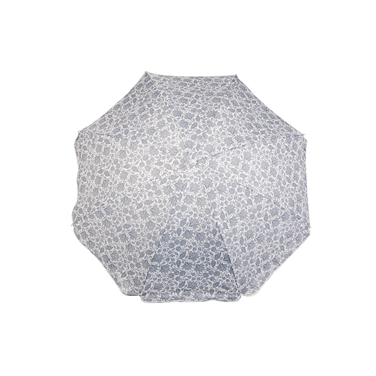 HYB1825 Gray Printing UV 50+ Protection Beach Umbrella
