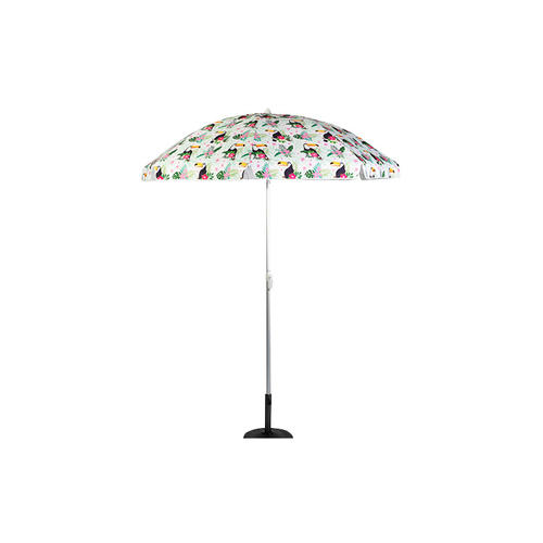 HYB1828 Beige Printing Anti-UV Beach Umbrella