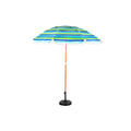 HYB1837 Blue-Green Beach Umbrella With Fringe
