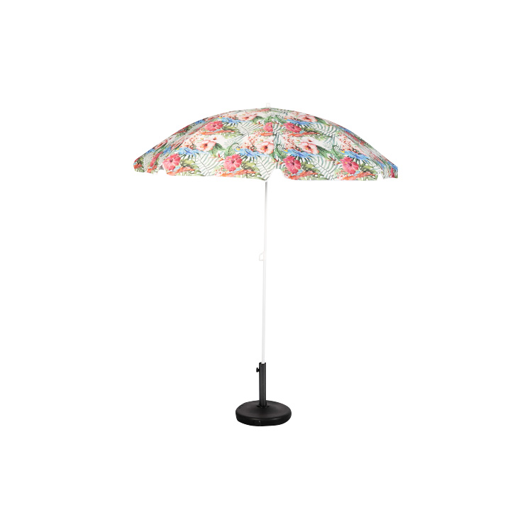 HYB1825 Beige Printing Beach Umbrella