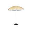 HYB1838 Light Yellow Beach Umbrella With Fringe